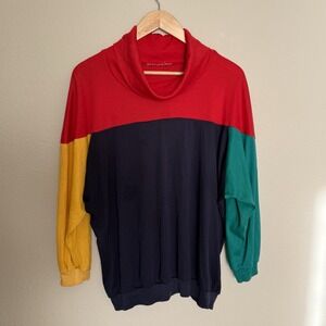 Nike Dry-fit Red Pullover Funnel Neck Women Large